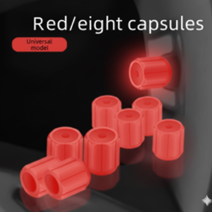 Universal Luminous Tyre Valve Caps 8 PCS Red Glow in Dark Dust Covers for Cars Motorbikes & Bicycles Easy Install