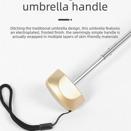 Compact Mini Pocket Umbrella UPF50+ Sun Protection Lightweight Travel Parasol - Windproof 5-Fold Rain Shade with Flat Gold Handle (Matcha Green)