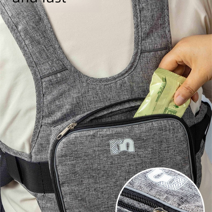 Children Motorcycle Safety Harness for Electric Bike Adjustable Kids Security Strap with Storage Bag Grey Anti-Fall Protection Gear Front and Rear Use