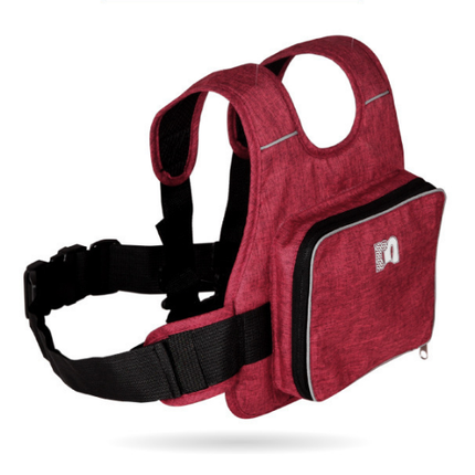 Children Motorcycle Safety Harness for Electric Bike Adjustable Kids Security Strap with Storage Bag Red Anti-Fall Protection Gear Front and Rear Use