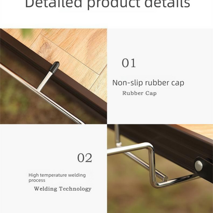 Portable Outdoor Camping Trash Bag Holder Stand Stainless Steel Folding Garbage Bag Rack for Picnic Kitchen and Student Desk Storage Natural