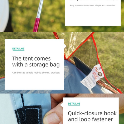 Single Person Off-Ground Camping Tent Portable Folding Bed Cover with Mosquito Net UV-Resistant Fishing Tent Black
