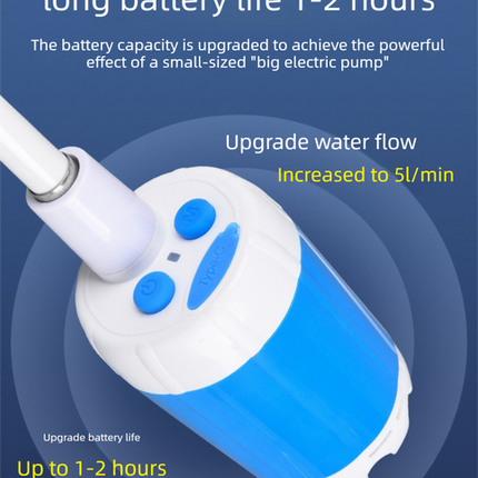 Portable Electric Outdoor Shower Kit Handheld Battery-Powered Shower Head Set for Camping, Dormitories, and Construction Sites