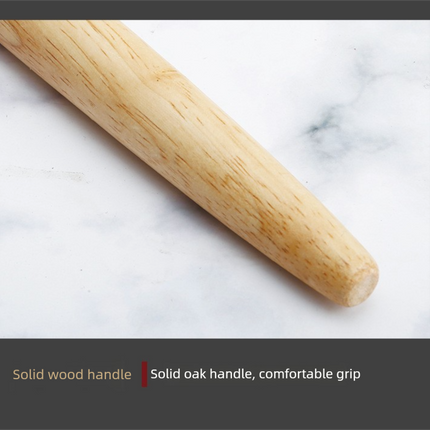 Danish Dough Whisk Heart Shaped Design Short Oak Wood Handle Stainless Steel Bread Mixer Tool for Sourdough Pizza & Batter