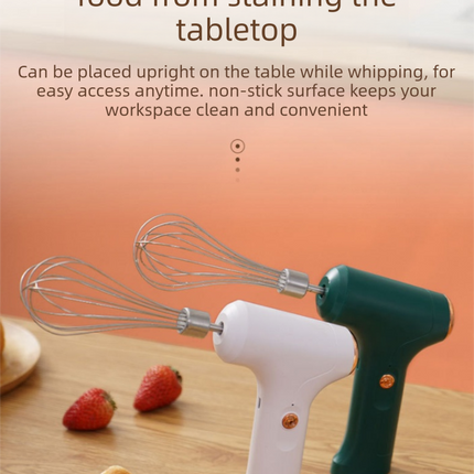 Compact Electric Handheld Egg Whisk Multi-Function Automatic Cream Whipper and Food Mixer J-7 Green Single Head 1-Speed