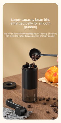 MDJ-22 Manual Hand-Crank Coffee Grinder Precision Burr Mill with Adjustable Settings – New Value Edition Matte Black