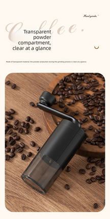 MDJ-22 Manual Hand-Crank Coffee Grinder Precision Burr Mill with Adjustable Settings – New Value Edition Matte Black