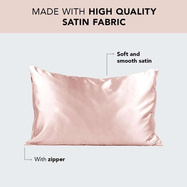 1-Pair Black Luxury Satin Silk Pillowcase for Hair and Skin – product detail