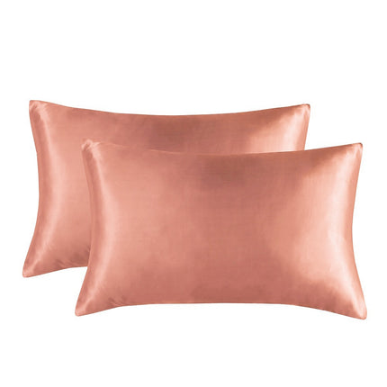 1-Pair Coral Luxury Satin Silk Pillowcase for Hair and Skin