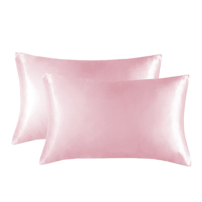 1-Pair Pink Luxury Satin Silk Pillowcase for Hair and Skin