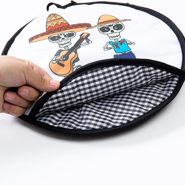 2-Pack 12-Inch Tortilla Warmer Pouch for Soft Tacos Pancakes & Potatoes (30x30cm Style 3) – product detail