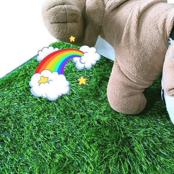 M Size Realistic Artificial Grass Dog Potty Pad - Indoor/Outdoor Pet Training Turf, Easy to Clean PE & TPR Material