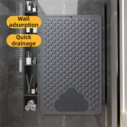 Pink Eco-Friendly Bath Mat with Massage Points - Anti-Slip Suction Cup Safety Bathroom Rug (M Size 75.5X44x2 CM)