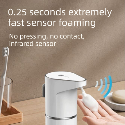 S127 Touchless Foam Automatic Induction Pump (350ml) - Wall-Mounted & Countertop Dual Use, Compact Soap Washer for Kitchen & Bathroom