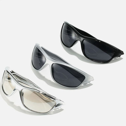 3-Pack Retro Oval Sports Sunglasses - Lightweight UV400 Protection Trendy Sun Glasses for Cycling, Hiking & Streetwear