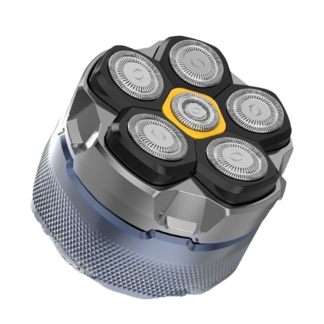 Blue Men's 6D Magnetic Rotary Head Shaver for Wet/Dry Use