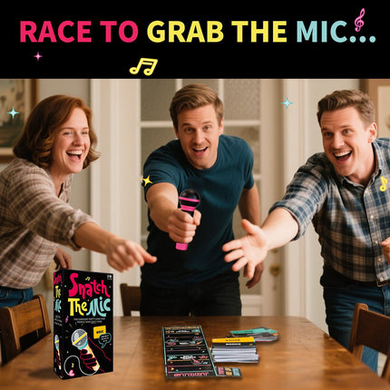 Snatch The Mic Music-Party Game - High-Energy Family & Social Interactive Game for All Ages