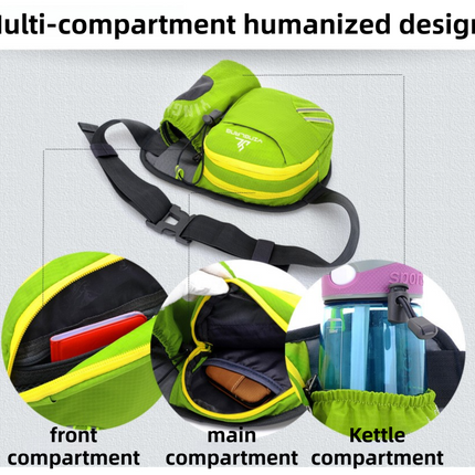 Purple Lightweight Running Waist Pack with Stable Bottle Holder - Multi-Functional Nylon Sports Fanny Pack for Marathon, Hiking, Cycling & Climbing