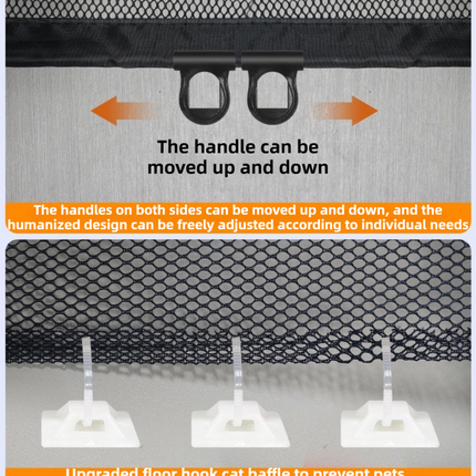 78X110CM Black Retractable Mesh Safety Gate for Pets & Babies - Scratch-Resistant Indoor/Outdoor Security Barrier, No-Drill Installation