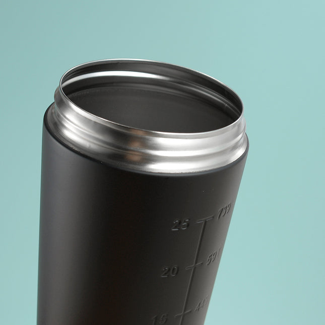 Sliver 500ML Premium Stainless Steel Protein Shaker Bottle - BPA-Free Metal Mixer Cup with Scale for Gym, Fitness & Meal Replacement