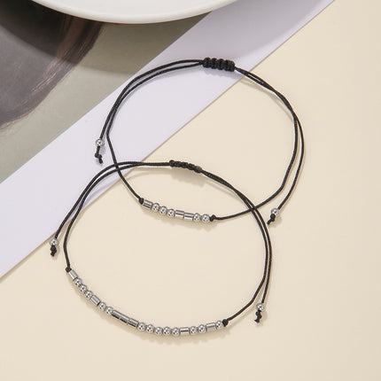 Stainless Steel Morse Code Bracelet(16-26cm) with Secret Message Always Forever - Meaningful Gift for Best Friends, Sisters & Family