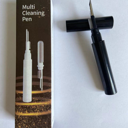 3-in-1 Black Bluetooth Earbuds Cleaning Pen (2-Pack) - Soft Brush & Metal Tip for Deep Crevice Cleaning