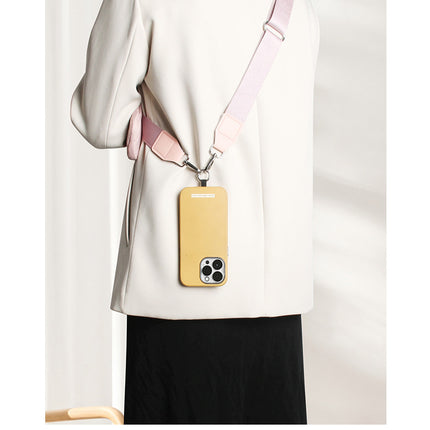 Pink Versatile Crossbody Phone Lanyard with Detachable Mini Pouch - Twill Webbing  Wristlet & Neck Strap