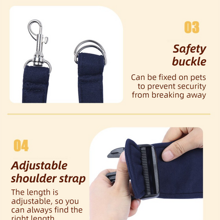 Coffee Lightweight Breathable Pet Crossbody Bag with Adjustable Padded  Strap & Reversible Double-Sided Design