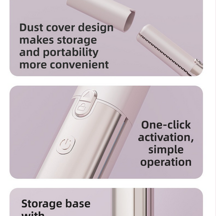 Pink 2-in-1 Wireless Hair Styler with 4 Temperature Settings, Dual Anti-Scalding & Cap - 3D Ceramic Heating Brush with Essential Oil Coating
