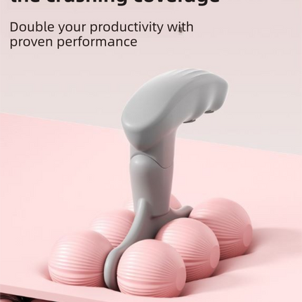 Purple Compact 6-Wheel Handheld Massager - Smooth & Silent, Deep Tissue Muscle Relaxer for Yoga Fitness and Home Recovery
