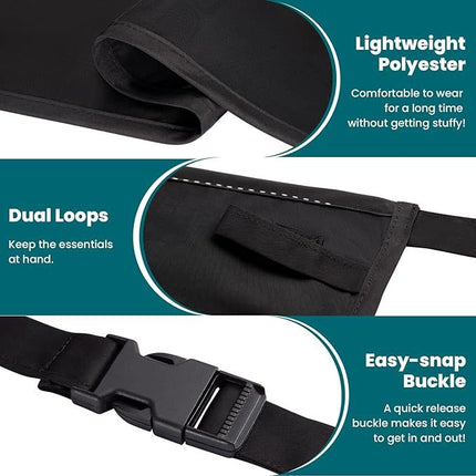 Black 10-Pocket Multi-Purpose Half-Body Utility Apron - Heavy-Duty Organizer Belt for Gardening, Makeup & Hardware