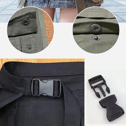 Black 10-Pocket Multi-Purpose Half-Body Utility Apron - Heavy-Duty Organizer Belt for Gardening, Makeup & Hardware