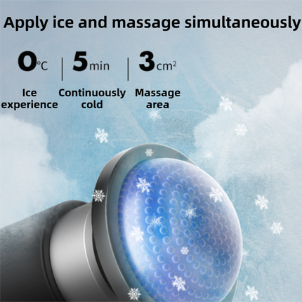 Black Grey Mini Hot Cold Massage Gun with10 Heads - 6 Intensity Dual Thermal Therapy Deep Muscle Reliever for Gym Fitness Recovery