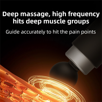 Black Grey Mini Hot Cold Massage Gun with10 Heads - 6 Intensity Dual Thermal Therapy Deep Muscle Reliever for Gym Fitness Recovery