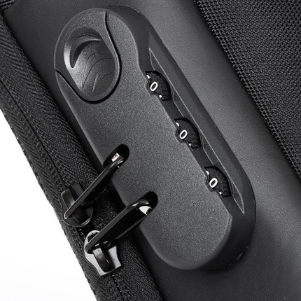 Camouflage Lightweight Anti-Theft Tactical Chest Bag - Waterproof Security Sling Bag with 3-Digit Password Lock & Smart USB Charging Port