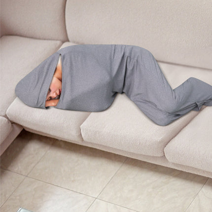 Soft Fleece Wearable Shark Sleeping Bag - Thickened Anti-Kick Warm Onesie and Mobile Sleep Cabin for Adults (S 170*40CM)