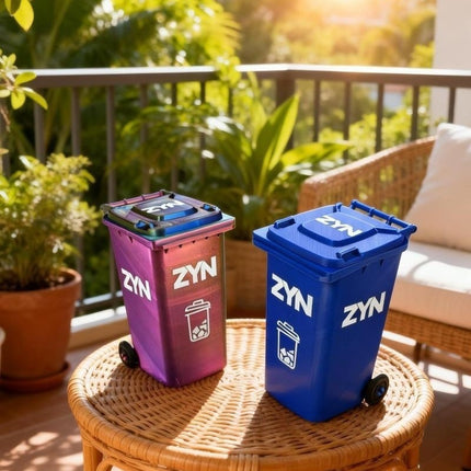 Green Mini Zyn Bin Desk Simulation Trash Can - Novelty Desktop Decor & Storage Box