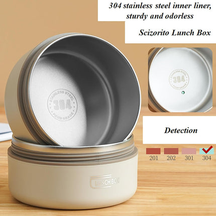 2-Pack Blue 304 Stainless Steel Microwave-Safe Lunch Box Set - Stackable Insulated Bento Containers for Office & School