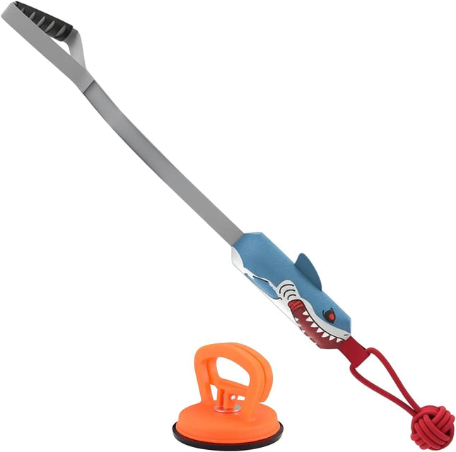 Shark-Shaped Tug-Of-War Dog Toy with Suction Cup & Chew Rope Knot