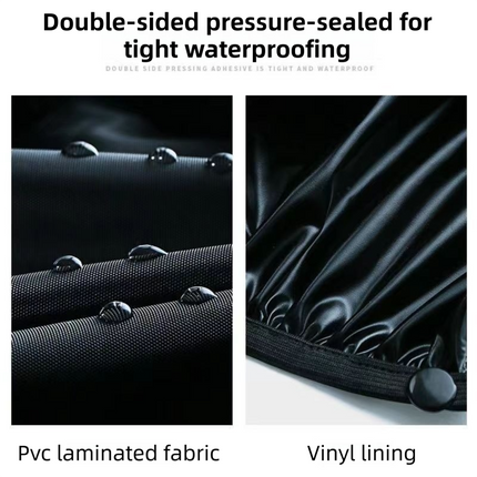 A Pair 40CM High-Tube Double-Layer Waterproof Rain Boot Covers - Durable Anti-Slip Reflective Motorcycle Over-Shoes (S Size)