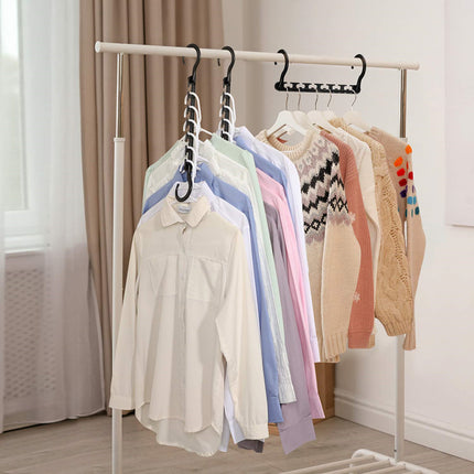 10-Pack 360° Rotating Magic Cascading Hangers - Space-Saving 10-Port Folding Clothes Rack