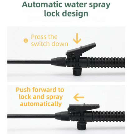 5L Professional Shoulder-Strap Pressure Sprayer with Fiberglass Wand  - Multi-Purpose Manual Pump Mister for Garden & Car Wash