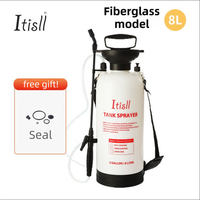 8L Professional Shoulder-Strap Pressure Sprayer with Fiberglass Wand