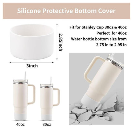 10-Piece Green Accessory Bundle for Stanley Quencher 30/40oz - Includs Premium Silicone Straw Covers, Protective Boot & Charms Set