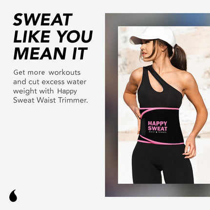 Black Premium Seamless Waist Trimmer and Body Shaper (L Size) - Postpartum Recovery & Fitness Sweat Belt for Lumbar Support