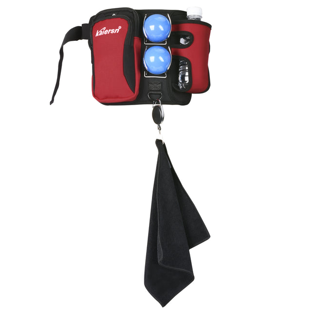 Blue Professional Park Golf Waist Bag - Multi-Functional Accessory Organizer for Dual Ball Storage & Water Bottle Holder