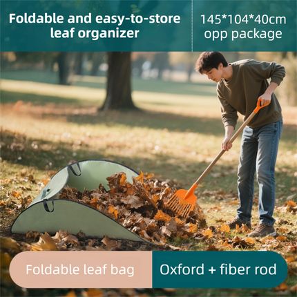 Dark Green 380L Ultra-Large Collapsible Leaf Collection Bag - Lightweight & Durable Oxford Cloth Instant Pop-Up Garden Waste Bin
