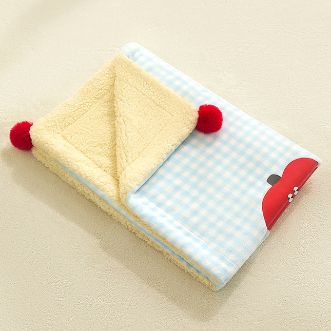 Plaid Apple Premium Soft Fleece Dog Bed Mat/quilt (m Size 60 X 40 CM)
