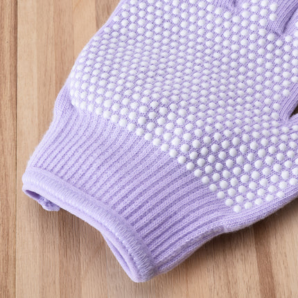 Blue 2-Pack Women's Non-Slip Yoga Gloves - Open Back Half Finger Cotton Stretchy Grip Gloves for Aerial Yoga, Pilates, and Fitness