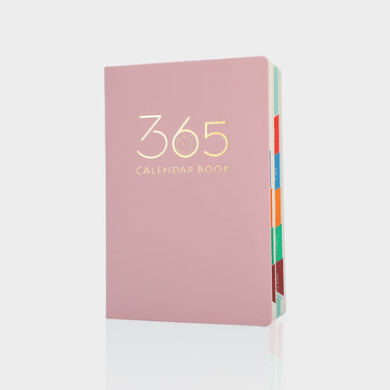 Pink 2026 Daily Planner & 365 Days Calendar Book | Professional Time Management Organizer | Work Efficiency Handbook 190x160mm